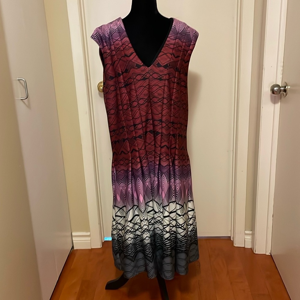 Laura Plus pleated fit and flare dress